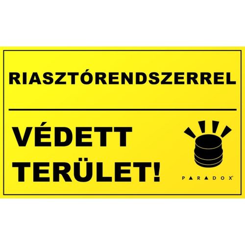 Riasztórendszerrel védett tér matrica, belső felületre